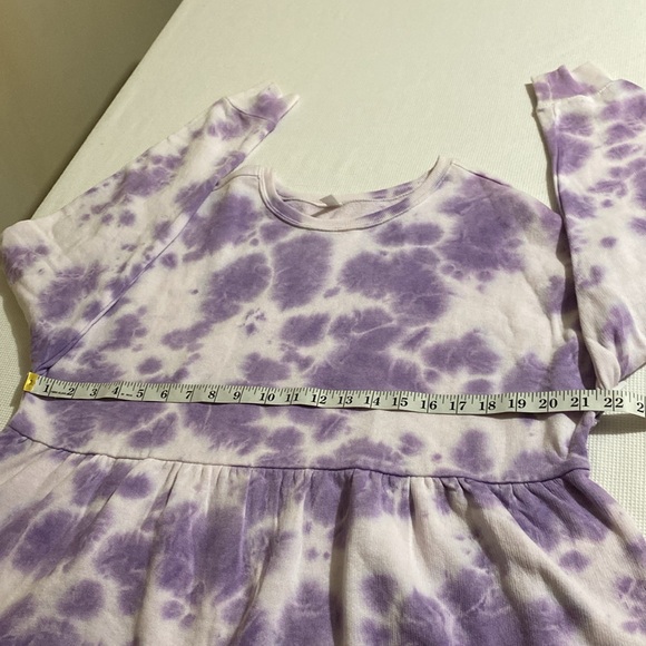 BP Purple Orchid Tie-Dye Ruffled Peplum Waist Sweatshirt Size Large - Picture 8 of 10